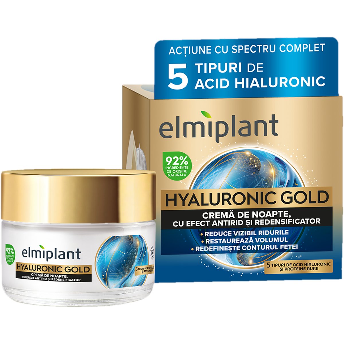 Elmiplant Hyaluronic Gold Crema de noapte