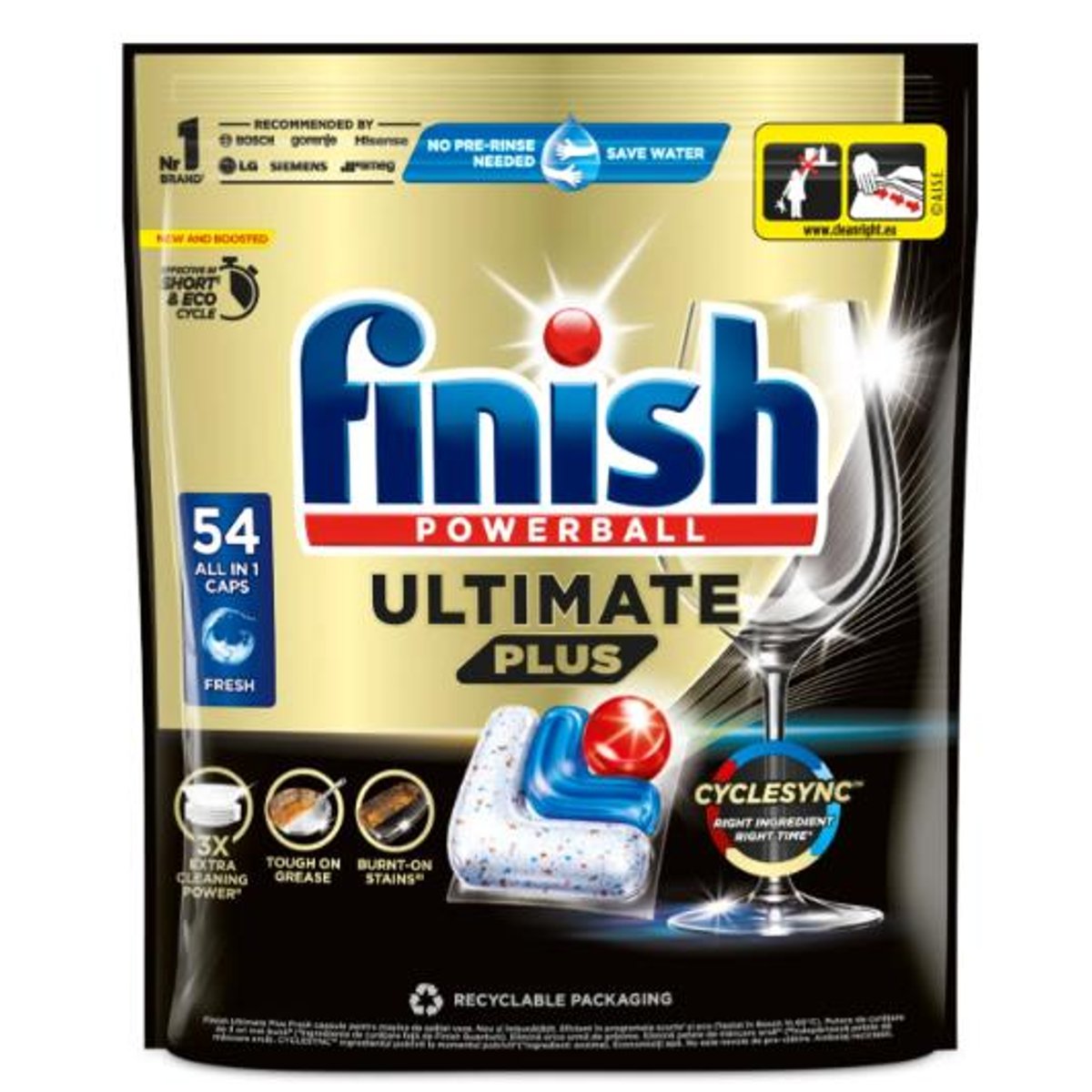 Finish Ultimate Plus detergent capsule pentru masina de spalat vase