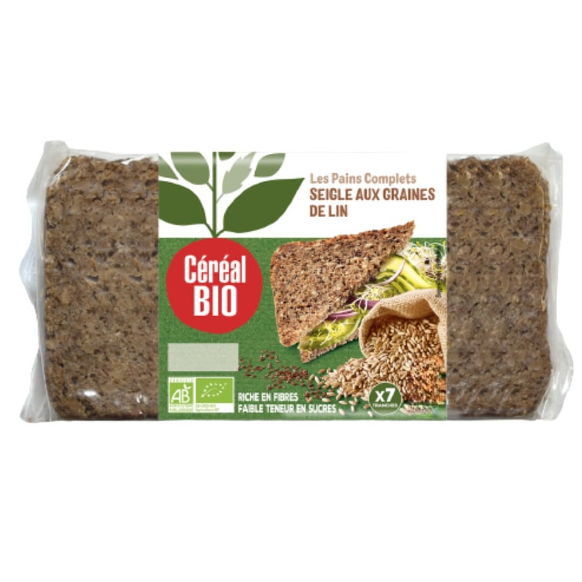 Cereal Bio ECO Paine din faina de secara integrala cu fulgi de ovaz si seminte de in