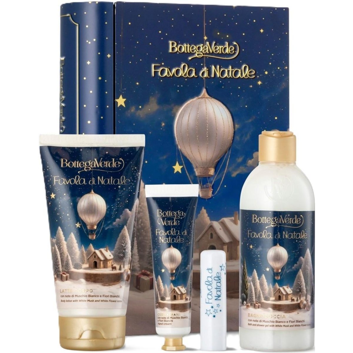 Bottega Verde Favola di Natale Set cadou Craciun ingrijire corp cu aroma de mosc si flori albe