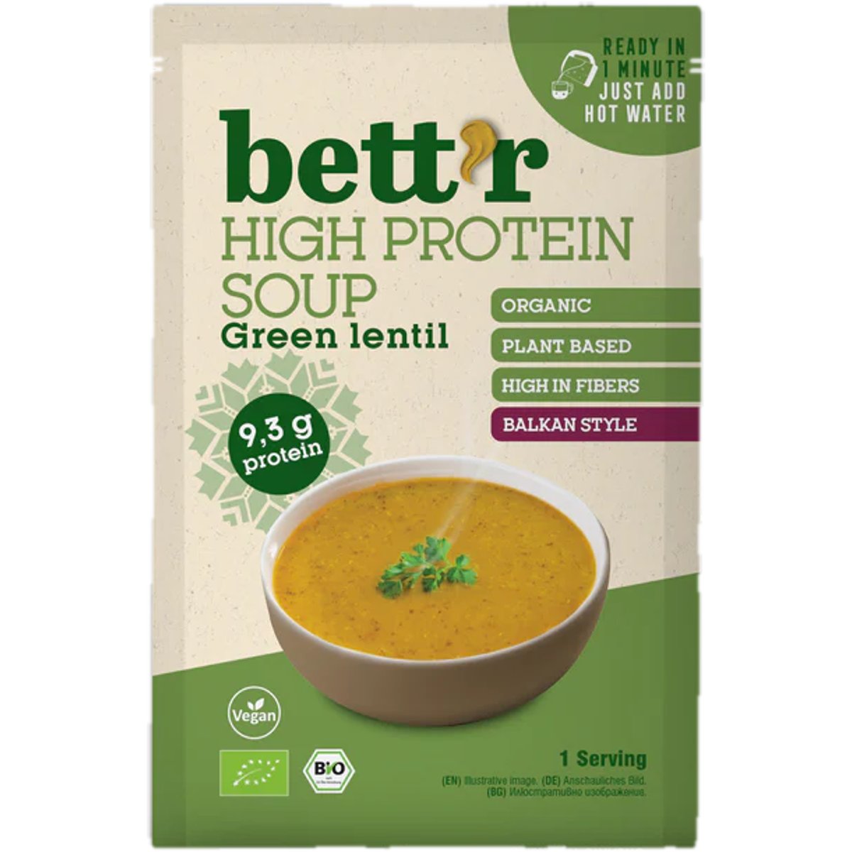 Betrr ECO Supa proteica cu linte verde