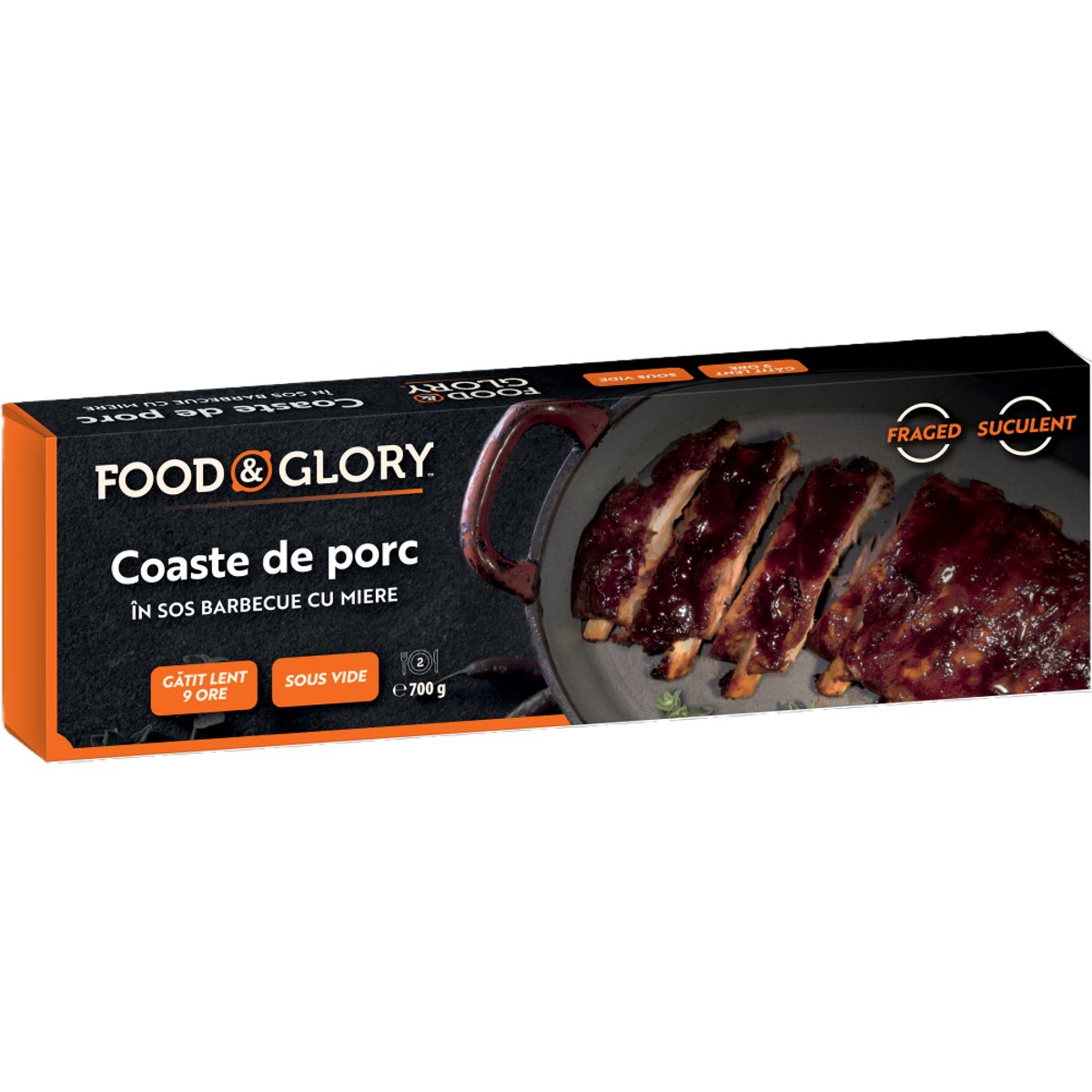 FOOD & GLORY Coaste de porc in sos bbq cu miere gatite lent