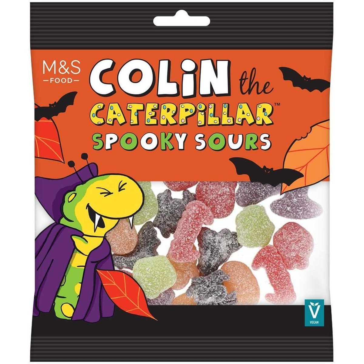 Marks & Spencer Colin The Caterpillar dulciuri gumate acrisoare cu tematica de Halloween