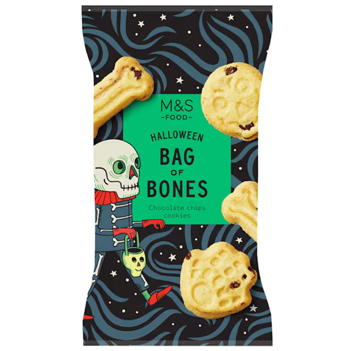 Marks & Spencer Biscuiti cu ciocolata in forma de oase de Halloween