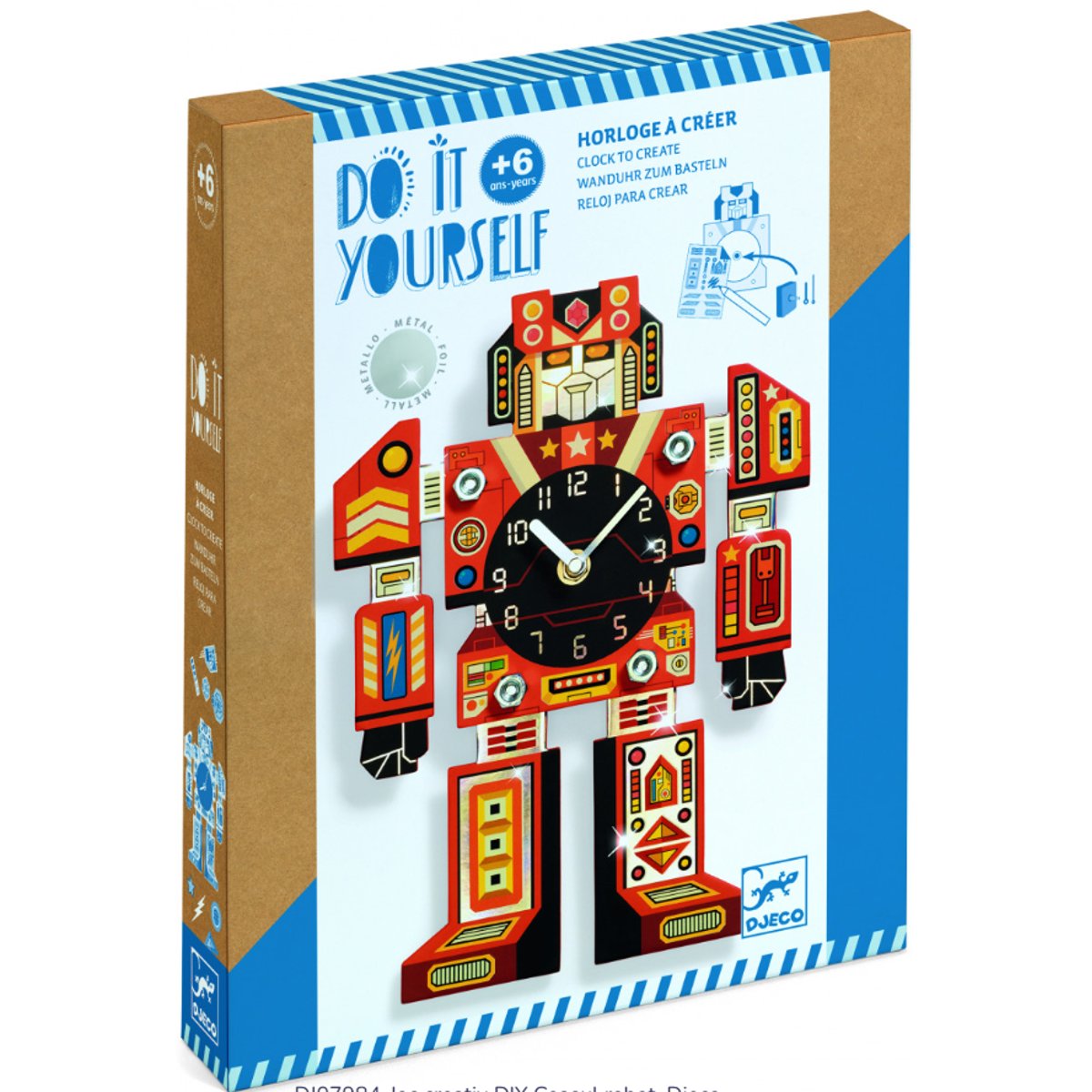 Djeco Joc creativ DIY, ceasul robot