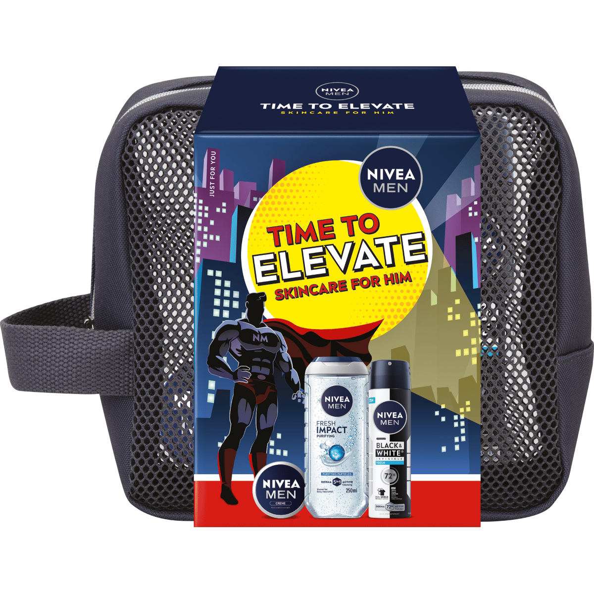 Nivea Men Geanta Elevate Gel de dus, crema si spray